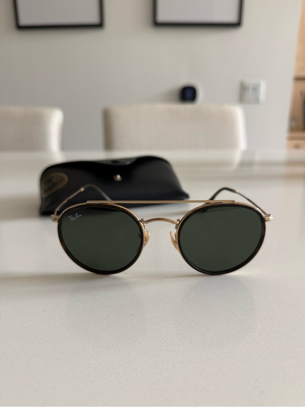 Ray-Ban Round Double Bridge Metal Sunglasses - Picture 4 of 10